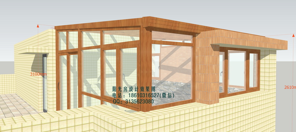 d8416广州阳光房设计效果图--简