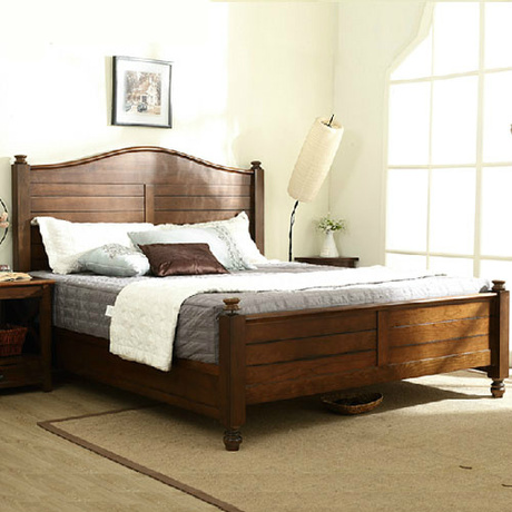 现代古典风格卧室实木床设计图赏