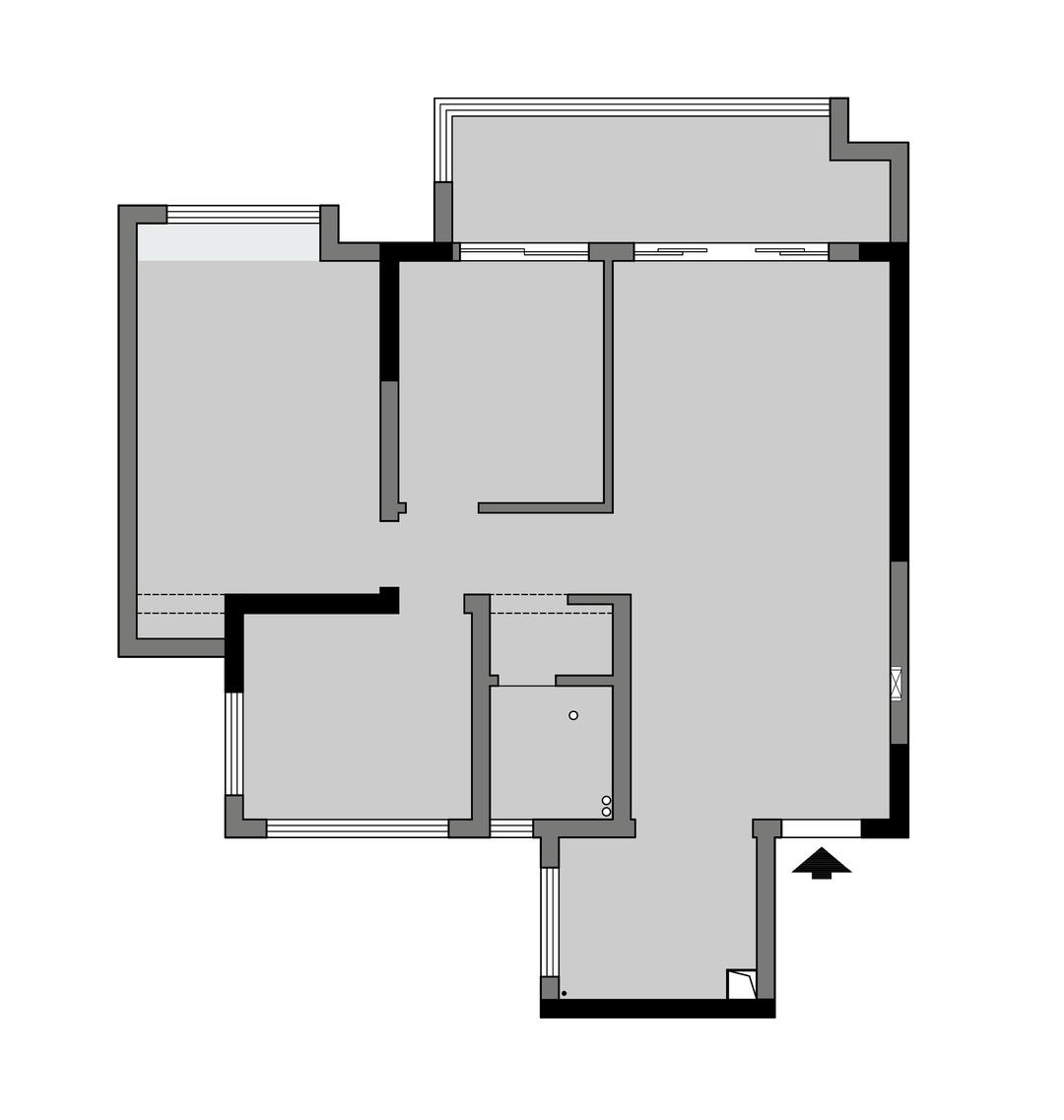 117平现代简约三室住宅公寓装修案例_『 挪威的森林 』117㎡现代简约黑色系，用心做的收纳不一般_太平洋家居网