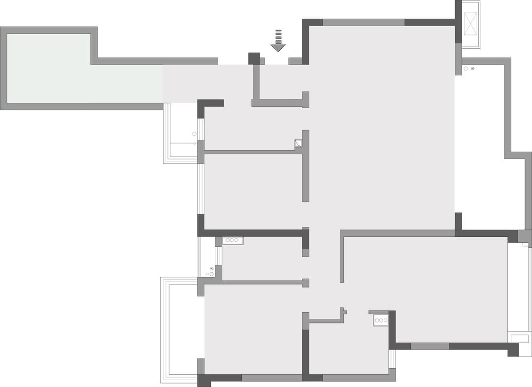 130平现代现代简约侘寂原木三室住宅公寓装修案例