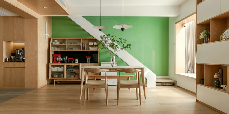 上叠复式重构 |去客厅化的简约原木风+超舒适的亲子互动空间！