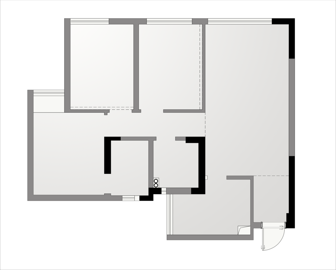 74平简约风二居室,浅灰与白色搭配让原本不大的空间显得更加开阔__财经头条