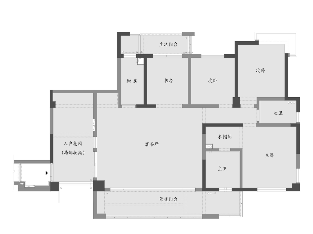 190平现代简约现代简约原木意式极简四室住宅公寓装修案例