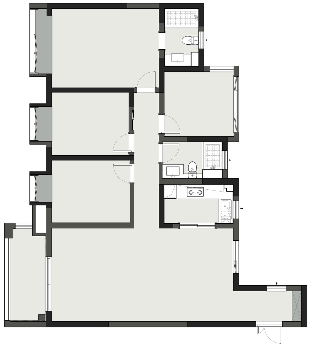 141平混搭法式四室住宅公寓装修案例