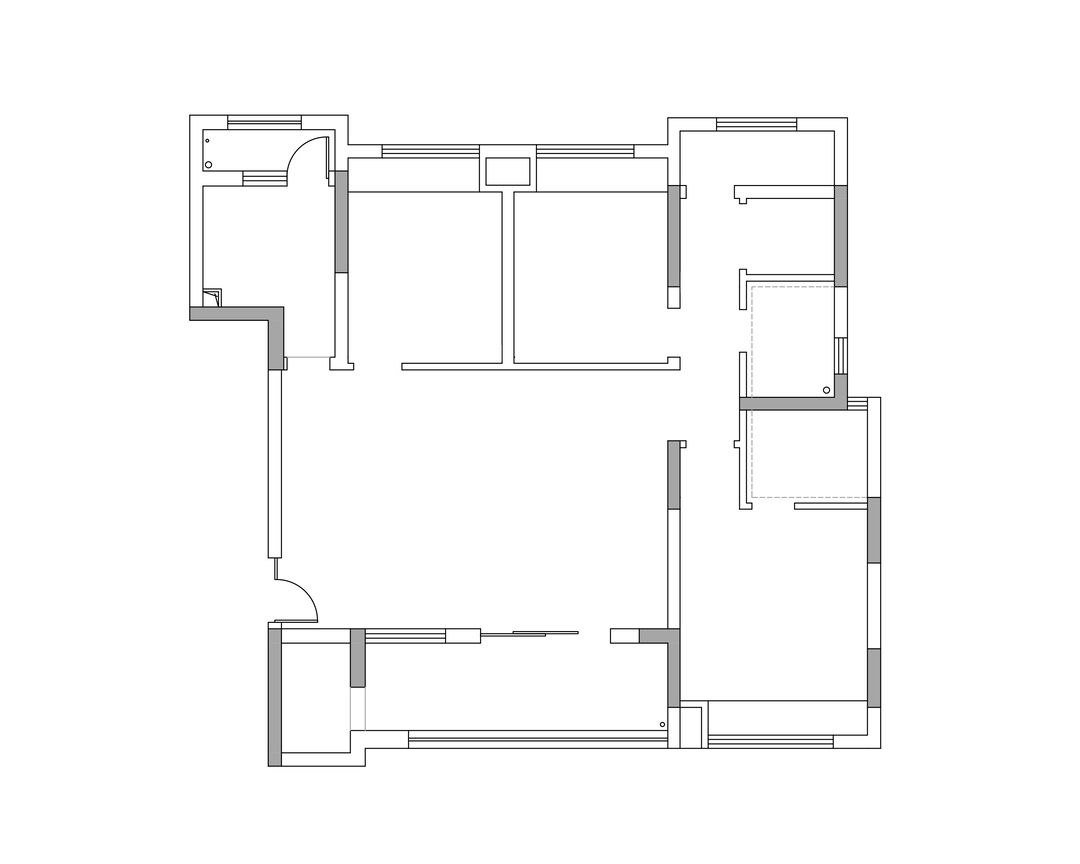 113平北欧原木三室住宅公寓装修案例