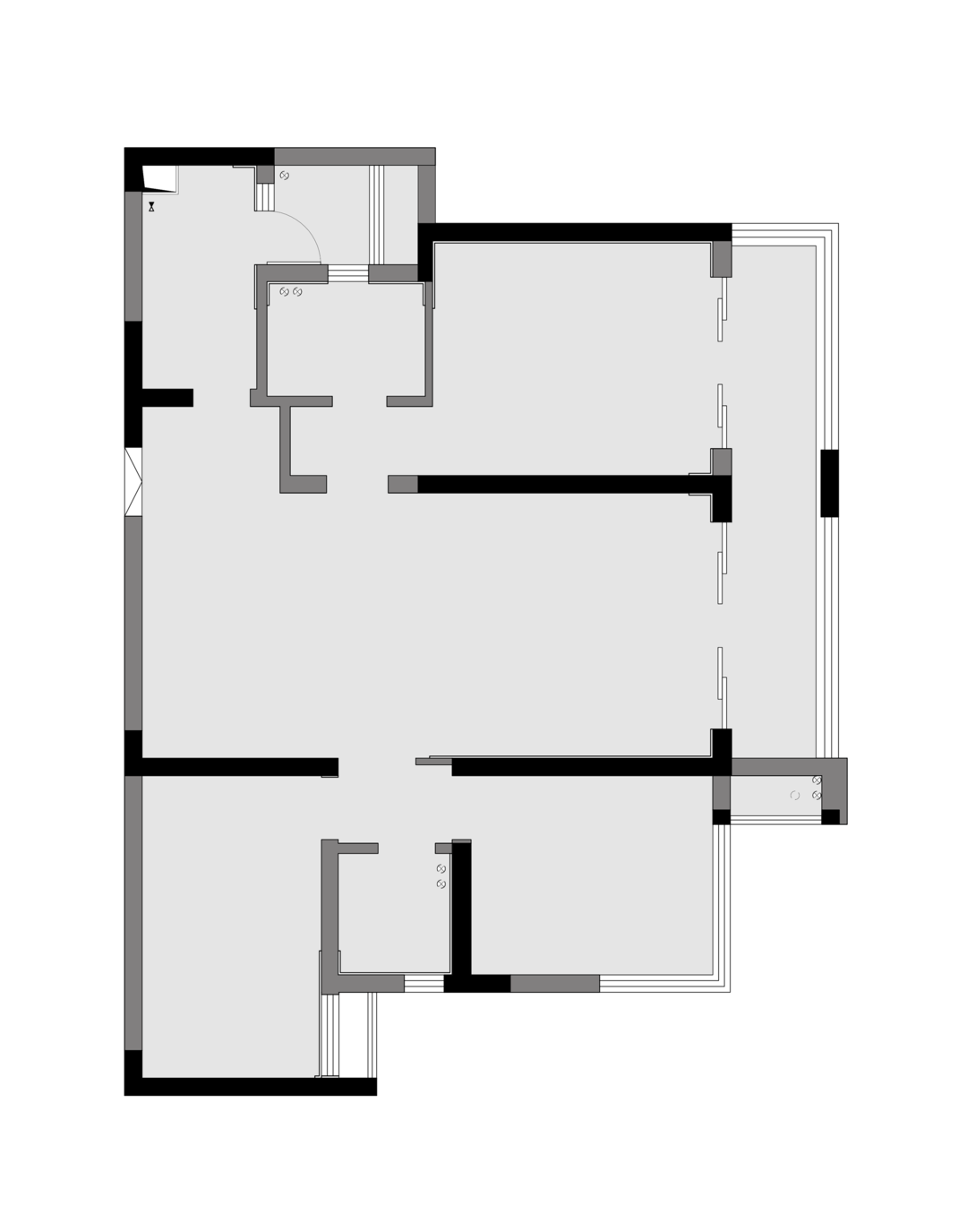 120平现代简约原木三室住宅公寓装修案例