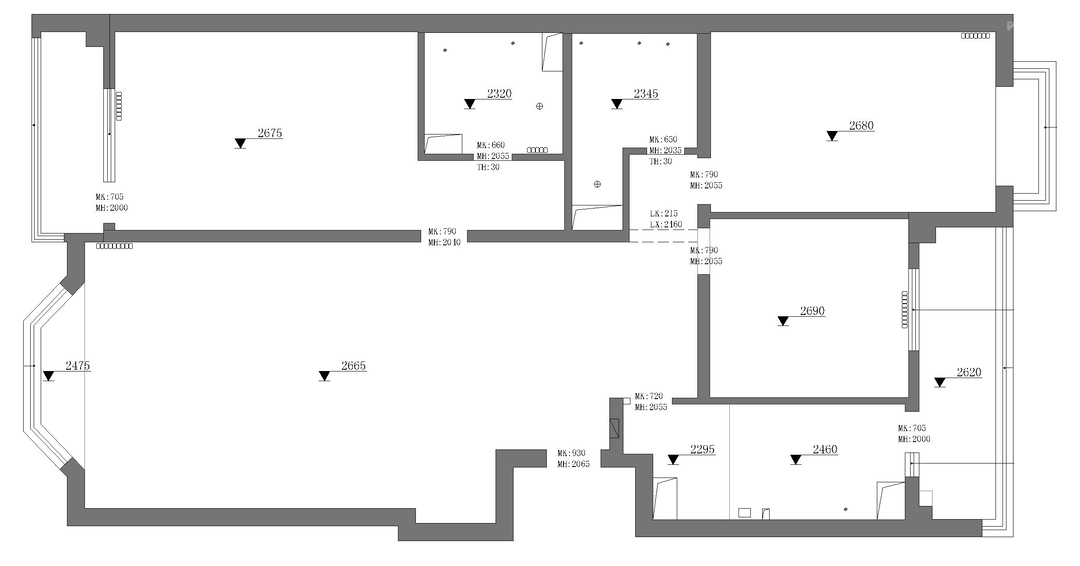 160平现代简约两室住宅公寓装修案例