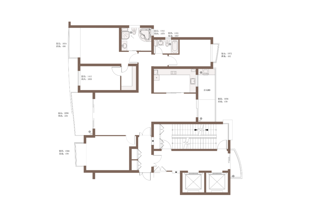 200平法式三室住宅公寓装修案例
