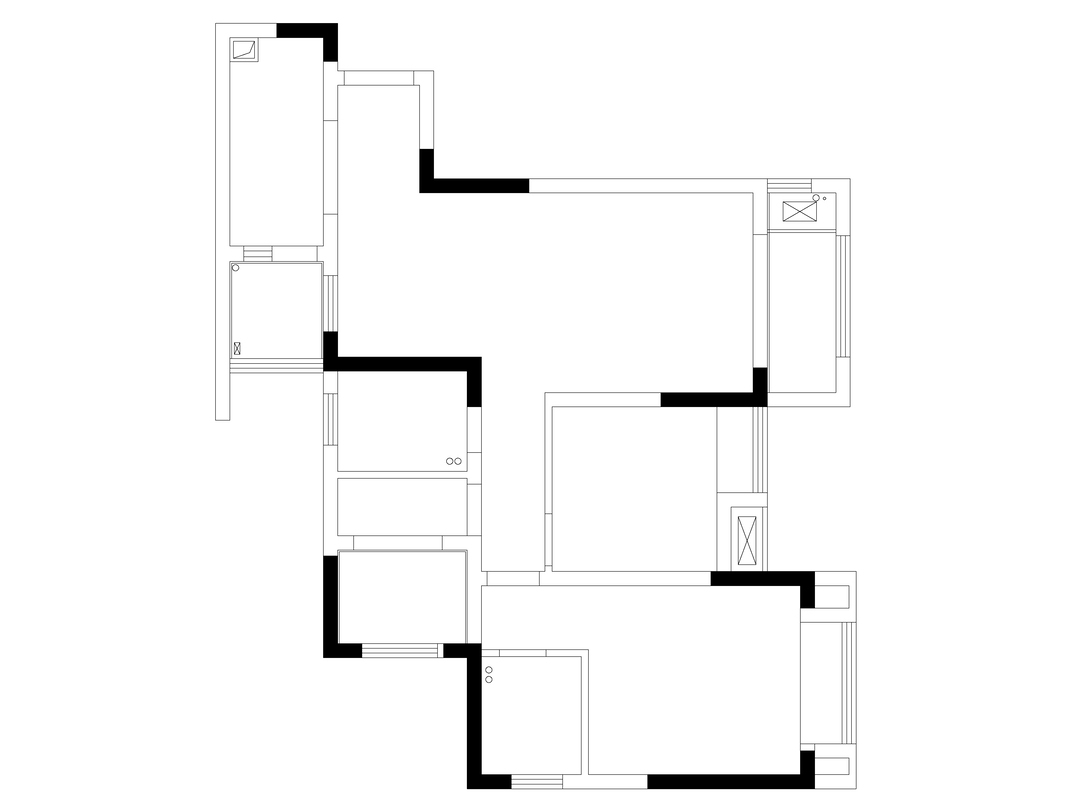 79平古典法式三室住宅公寓装修案例