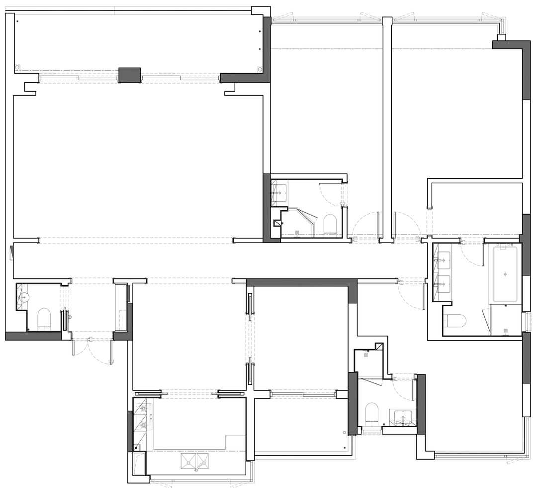 190平中式日式新古典古典四室住宅公寓装修案例