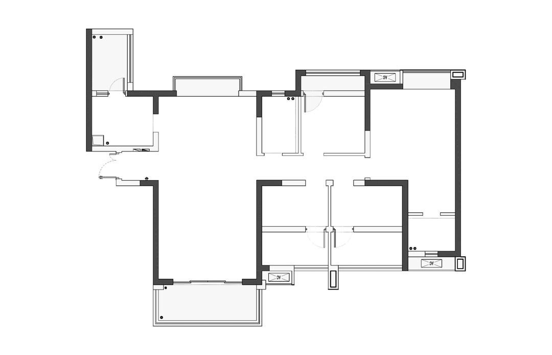 138平现代三室住宅公寓装修案例