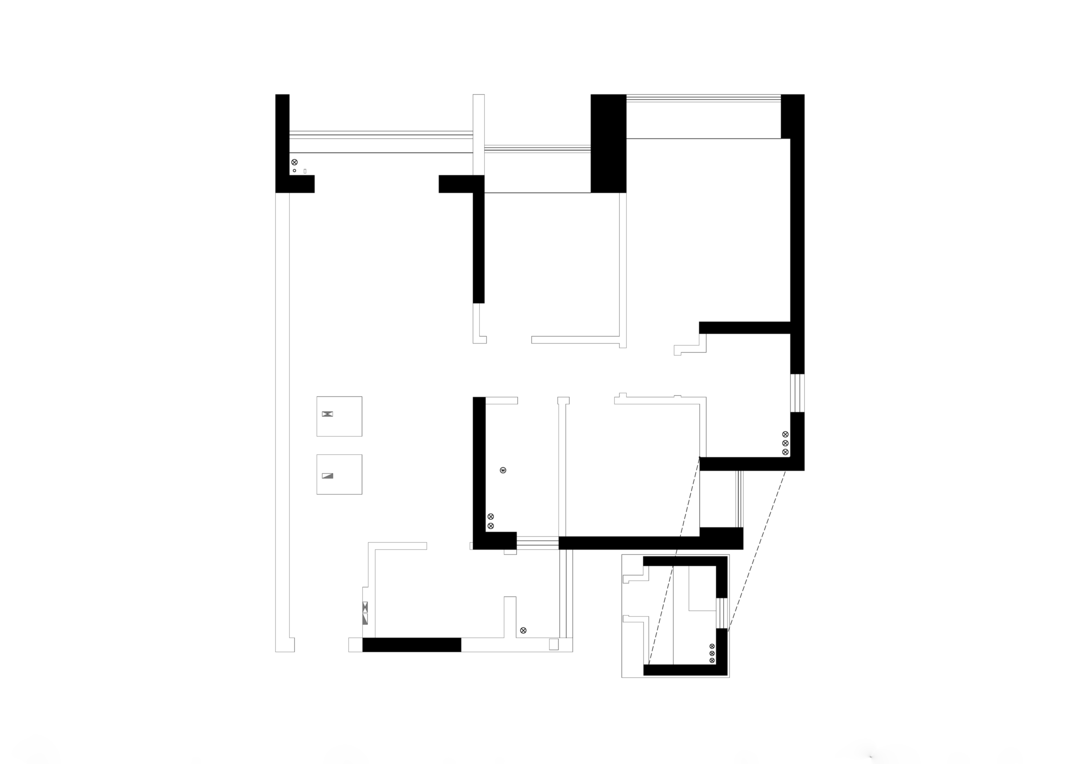 90平法式三室住宅公寓装修案例