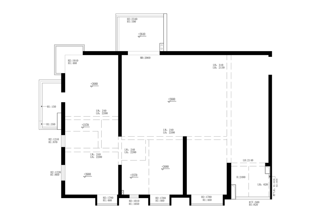 190平中式三室住宅公寓装修案例