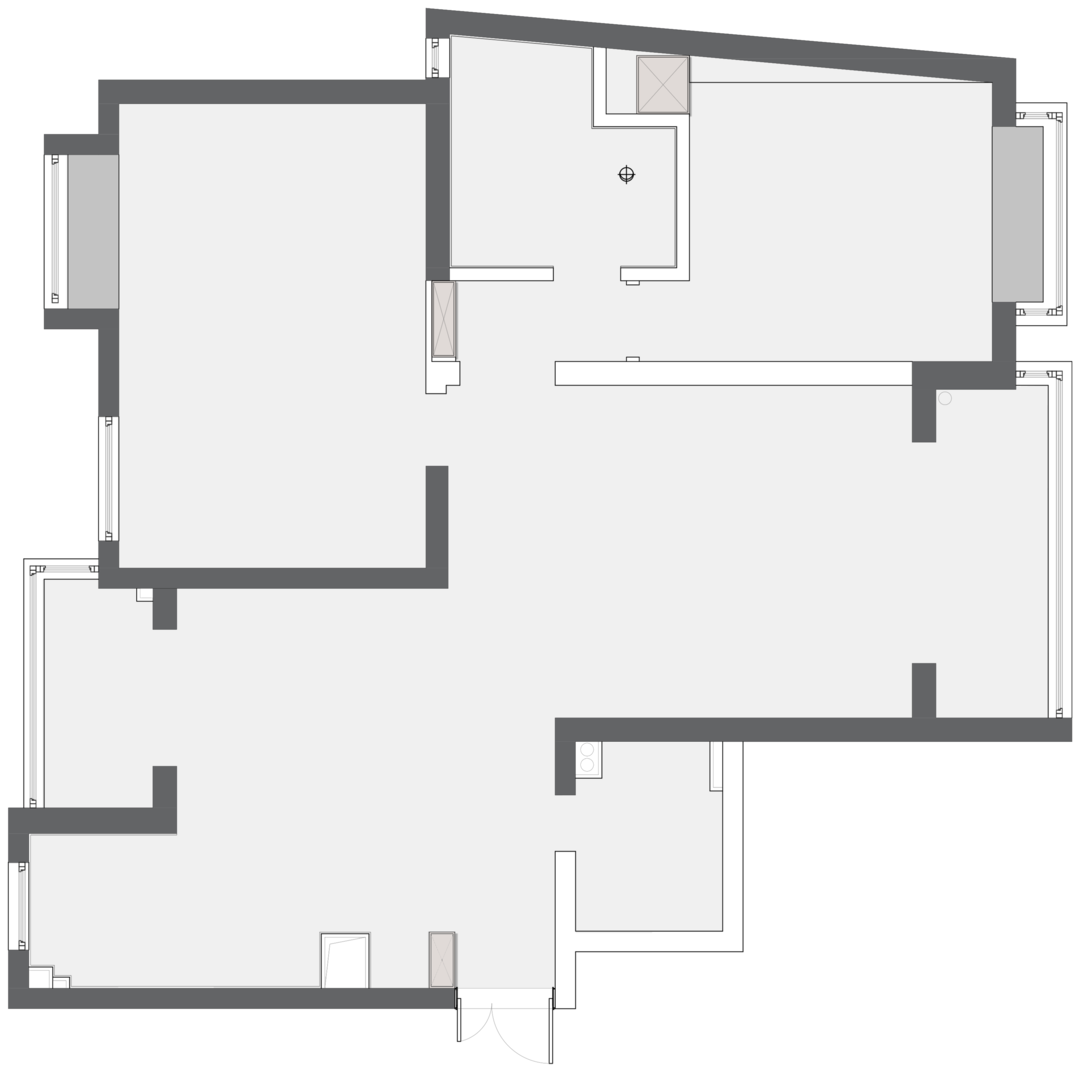 121平现代简约两室住宅公寓装修案例