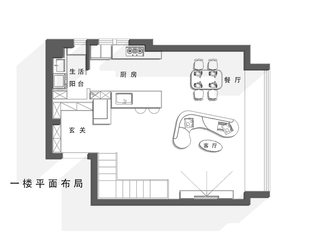 120平现代简约四室住宅公寓装修案例