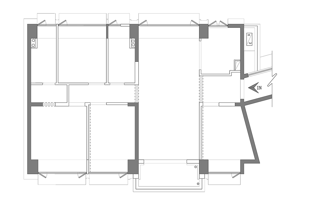 120平法式四室住宅公寓装修案例