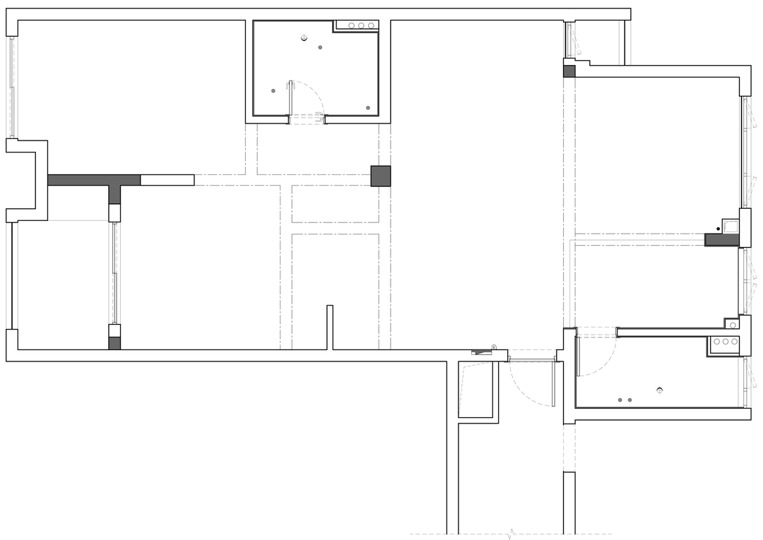 180平侘寂三室住宅公寓装修案例
