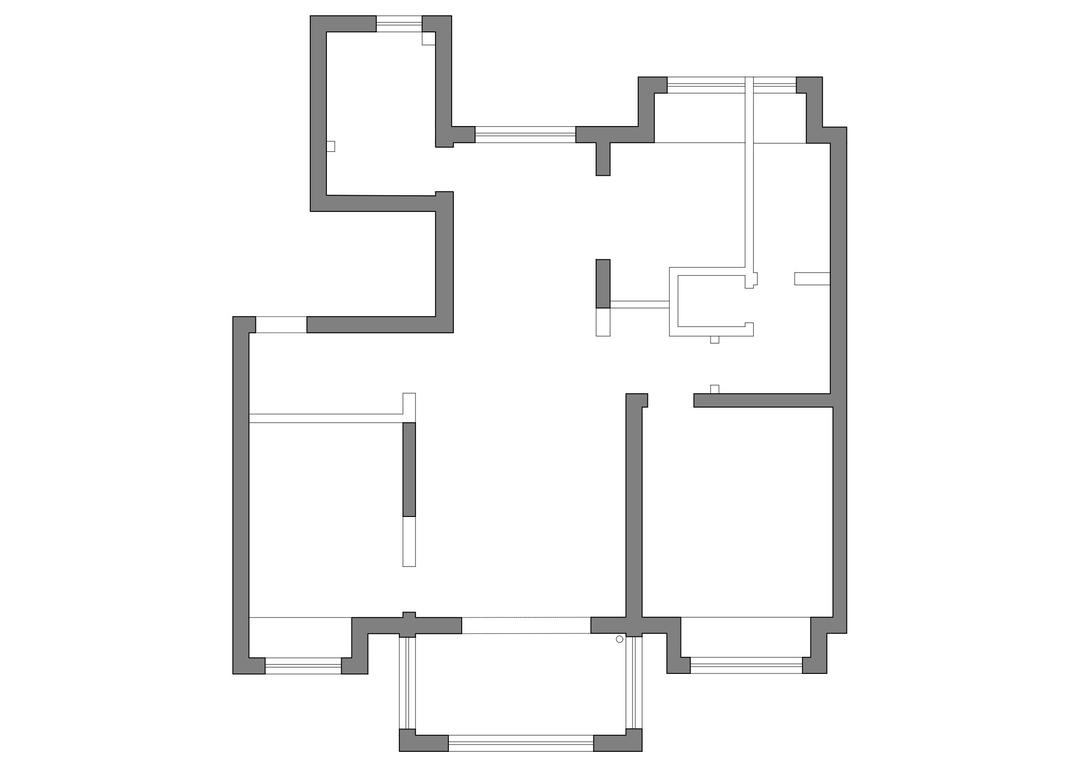 110平现代自然风两室住宅公寓装修案例