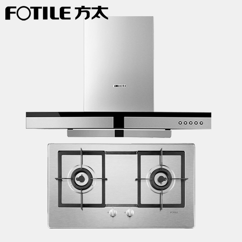 fotile/方太云魔方侧吸大吸力抽油烟机燃气灶套装em25e fd6g