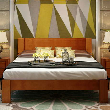 现代古典风格卧室实木床