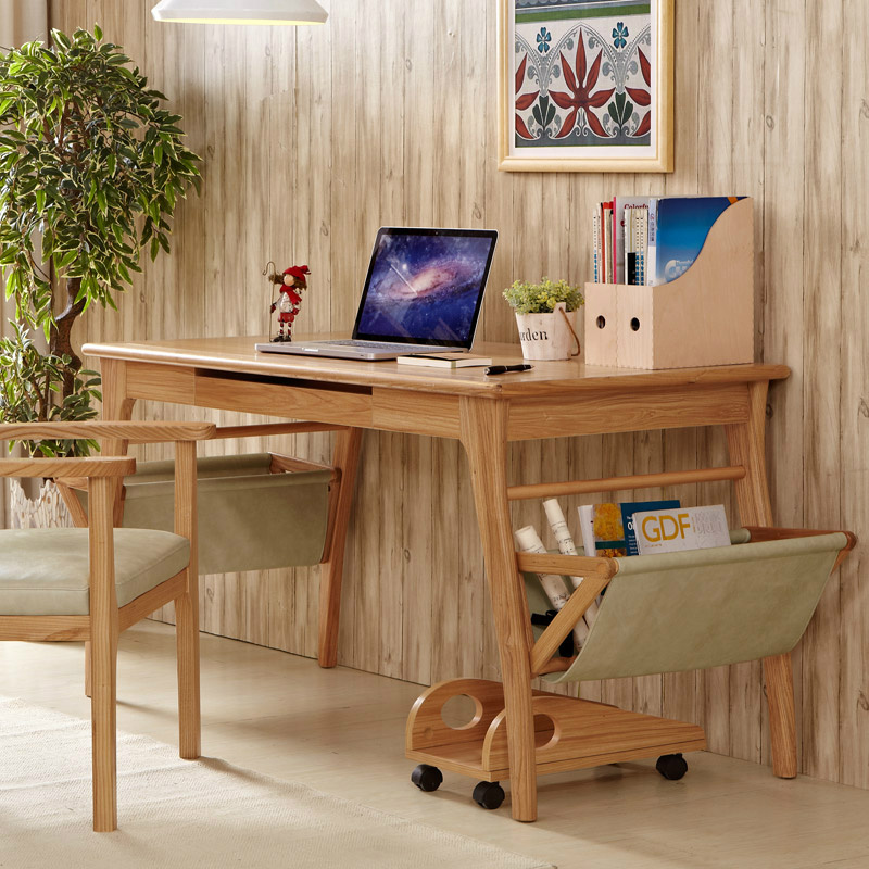 林氏木业北欧书桌椅组合BH1V