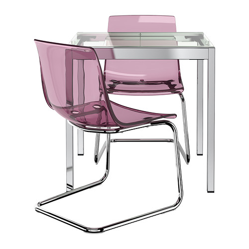 宜家家居格利瓦淡紫色一桌二椅190.106.74