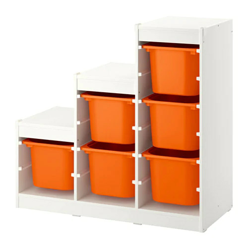 宜家家居舒法特 储物组合, 白色, 橙色092.265.42