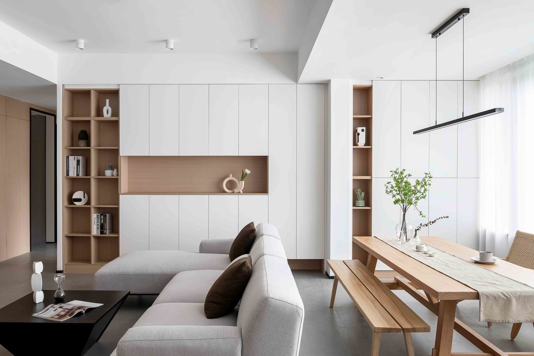 150平现代日式自然风原木四室住宅公寓装修案例